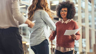 Woman making a hiring decision