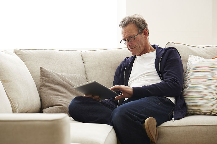 Man working on computer
