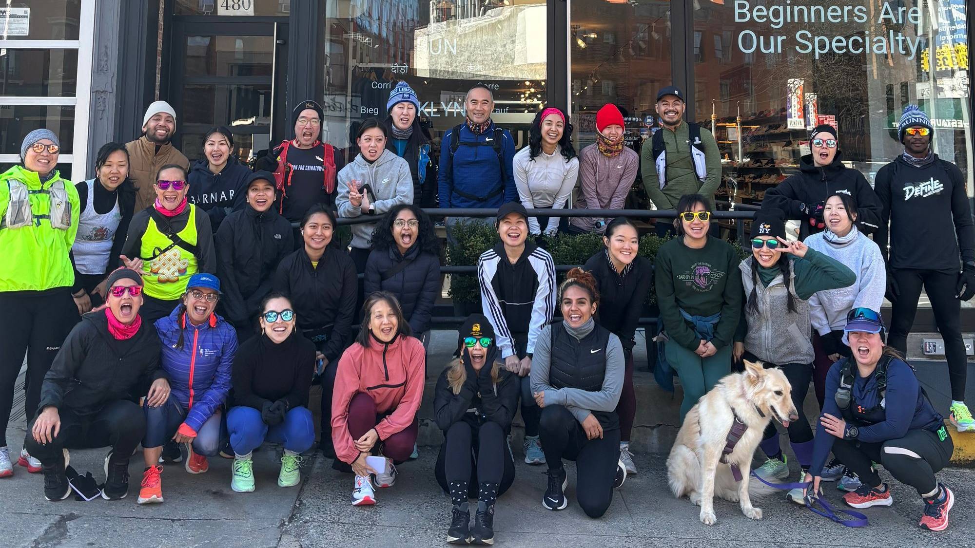 Group of beginner runners