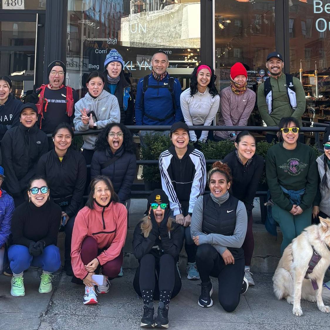 Group of beginner runners