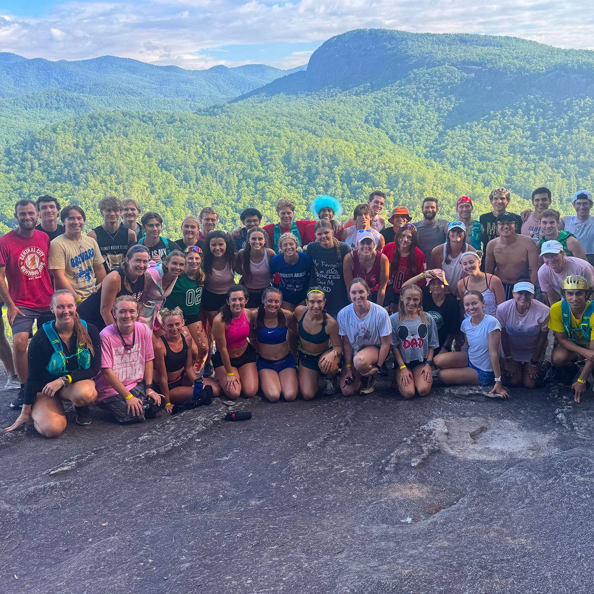 Group on on mountain